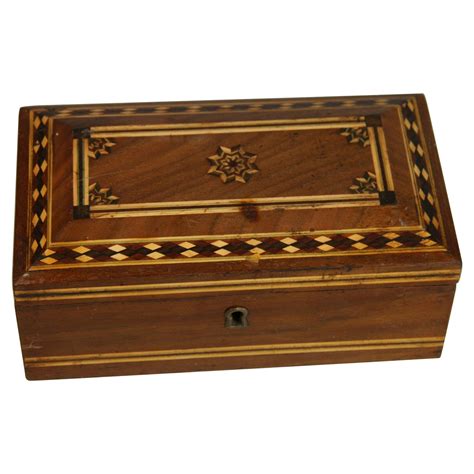 metal lined wood box|inlaid wooden box for sale.